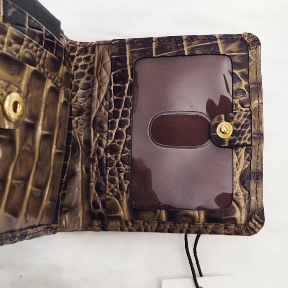 Brahmin Designer Jane Compact Leather Wallet in Coffee Melbourne New with Tags - Picture 6 of 7